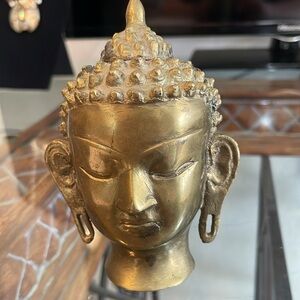 Brass Buddha Head Statue